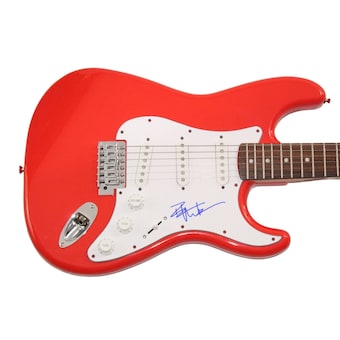 Dave Matthews Signed Autograph Red Fender Electric Guitar Crash Everyday JSA COA