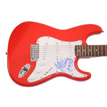 Anthony Kiedis Signed Autograph Red Fender Guitar Red Hot Chili Peppers JSA COA