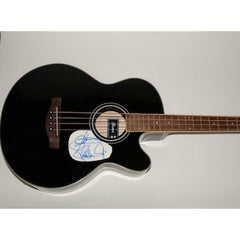 Gene Simmons & Paul Stanley Signed Autograph Ibanez Acoustic Bass Guitar - Kiss