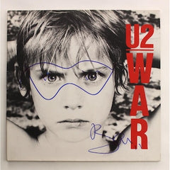 Bono U2 Signed Autograph Album Vinyl Record W/ Orginal Art Sketch War Jsa Coa