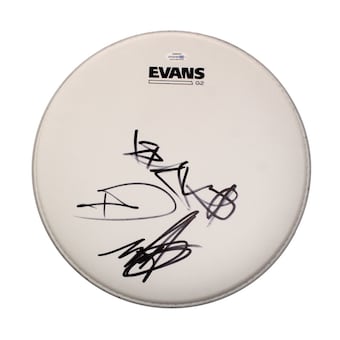 Blink-182 Band Signed Autograph 12" Drumhead - Travis Barker Tom DeLonge +1 JSA