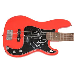 Roger Waters Pink Floyd Signed Autograph Red Fender Electric Bass Guitar JSA COA