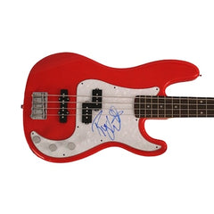 Roger Waters Signed Autograph Red Fender Electric Bass Guitar Pink Floyd - Jsa