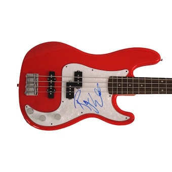 Roger Waters Signed Autograph Red Fender Bass Guitar - Dark Side Of The Moon Jsa