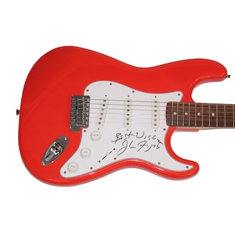 John Fogerty Signed Autograph Red Fender Guitar Creedence Clearwater Revival Jsa