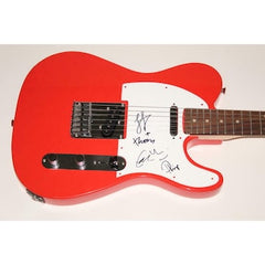 RADIOHEAD FULL BAND x5 SIGNED AUTOGRAPH FENDER ELECTRIC TELECASTER GUITAR - REAL