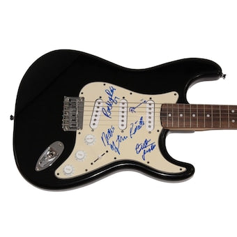 The Ronettes (x3) Signed Autograph Black Fender Electric Guitar - Rare! Jsa Coa