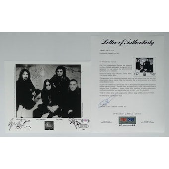 Black Sabbath X4 Ozzy Osbourne Signed 1999 Reunion Promo Photo Psa Loa