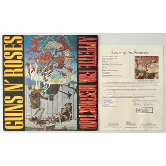 Axl Rose Signed Guns N' Roses Appetite For Destruction Vinyl Record JSA LOA