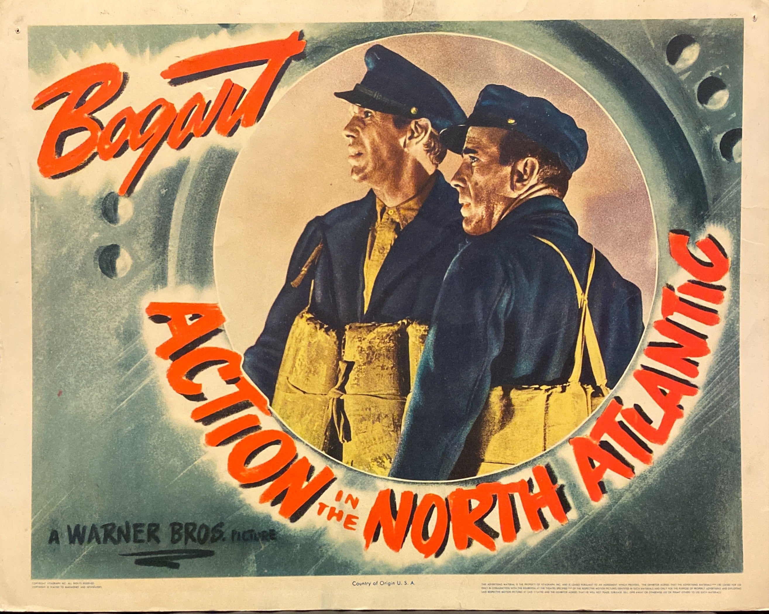 Humphrey Bogart "Action In the North Atlantic" Lobby Card 