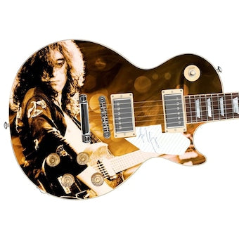 Led Zeppelin Jimmy Page Autographed Custom Graphics 1/1 Photo Guitar