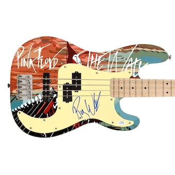 Pink Floyd Roger Waters Signed The Wall LP Fender Graphics Bass Guitar ACOA