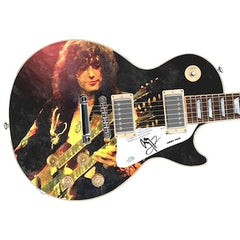 Led Zeppelin Jimmy Page Autographed Custom Graphics 1/1 Photo Guitar ACOA JSA