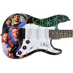 Chris Martin Signed Coldplay Signed Full Size Electric Guitar Autograph Beckett