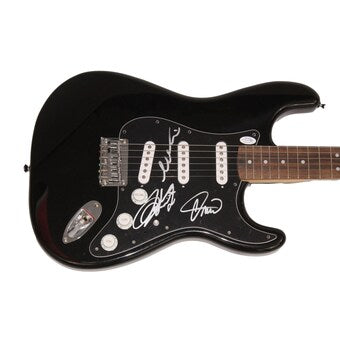 Greta Van Fleet Band (x3) Signed Autograph Black Fender Electric Guitar Acoa Coa