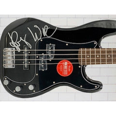 Beckett Roger Waters Pink Floyd Signed Black Bass Guitar Autograph Bas Loa 3