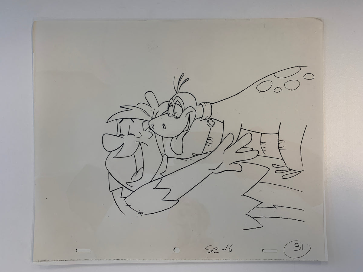 The Flintstones original hand drawn artwork for cartoon