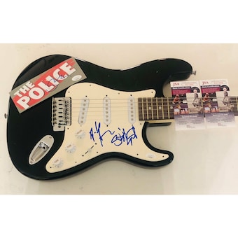 The Police Group Autograph Signed Guitar x 3 Sting JSA Authentication