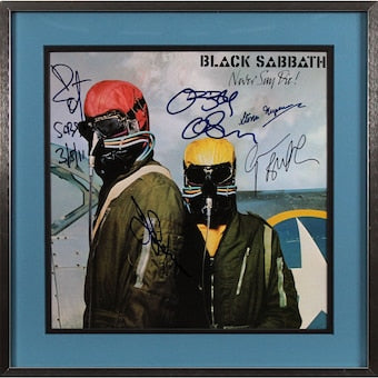 Black Sabbath (5) Osbourne, Iommi, Butler +2 Signed & Framed Album Cover BAS