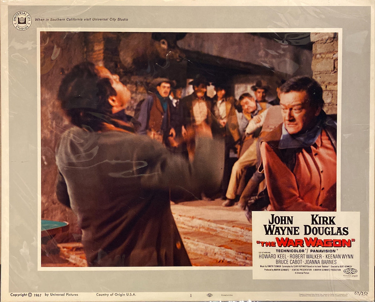 John Wayne and Kirk Douglas "The War Wagon" Lobby Card