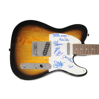 The Association Full Band Signed Autograph Fender Electric Guitar - w/ JSA COA