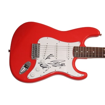 Tokio Hotel Band Signed Autograph Fender Guitar - Tom Kaulitz Bill & Georg JSA