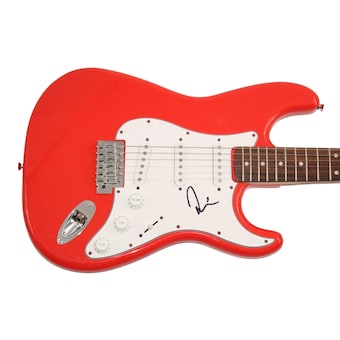 Taylor Hawkins Foo Fighters Signed Autograph Red Fender Electric Guitar JSA COA