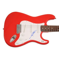 Tom DeLonge Blink-182 Signed Autograph Red Fender Electric Guitar - Beckett COA