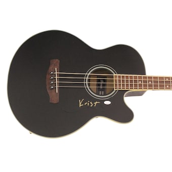 Krist Novoselic Nirvana Signed Autograph Ibanaz Acoustic Bass Guitar w/ JSA COA