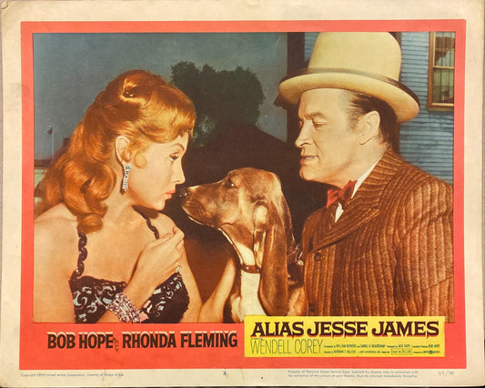 Bob Hope and Rhonda Fleming "Alias Jesse James" Lobby Card