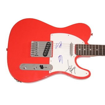 Slipknot Band Signed Autograph Red Fender Telecaster Guitar Corey Taylor +2 JSA