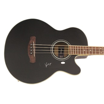 Krist Novoselic Nirvana Signed Autograph Ibanaz Acoustic Bass Guitar - JSA COA