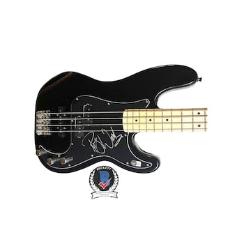 Roger Waters Signed Autograph Full Size Fender Bass Guitar Beckett Pink Floyd