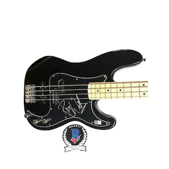 Roger Waters Signed Autograph Full Size Fender Bass Guitar Beckett Pink Floyd