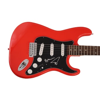 Trey Anastasio, Mike, Page Signed Autograph Red Fender Electric Guitar Phish Jsa