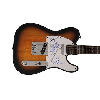 Kings Of Leon Band (x4) Signed Autograph Fender Telecaster Electric Guitar Jsa