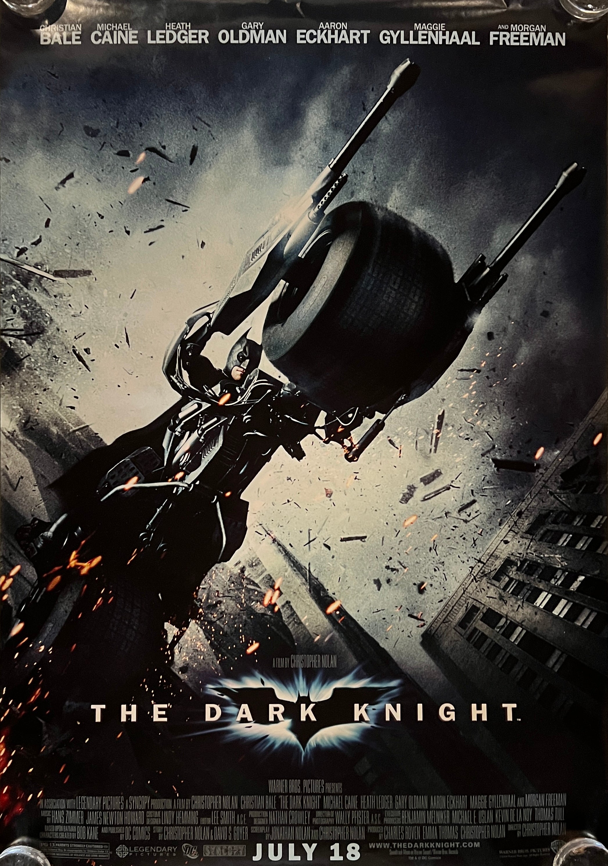 Batman The Dark Knight 2008 original teaser double-sided movie poster