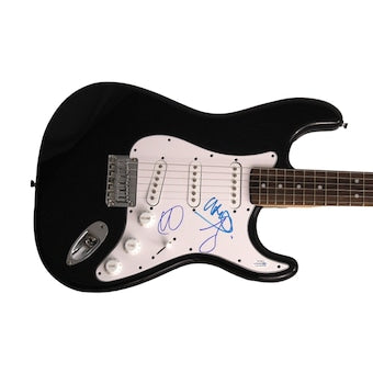 Chris Martin +2 Band Signed Autograph Fs B Fender Electric Guitar Coldplay Acoa