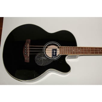 Gene Simmons Signed Autograph Ibanez Full Size Acoustic Bass Guitar - Kiss Acoa