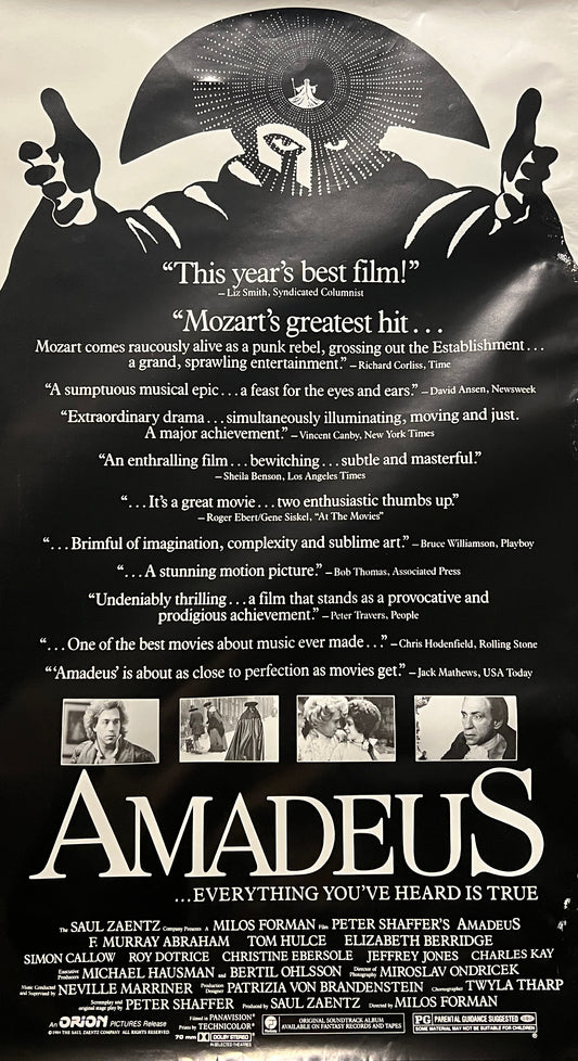 Amadeus 1984 original movie poster