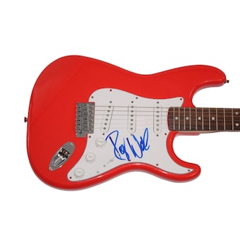 Roger Waters Signed Autograph Red Fender Electric Guitar Pink Floyd The Wall Jsa