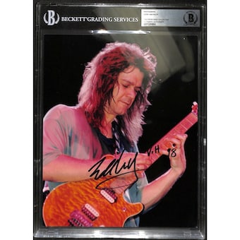 Eddie Van Halen Guitar Legend Signed 8x10 Photo BECKETT (Grad Collection)