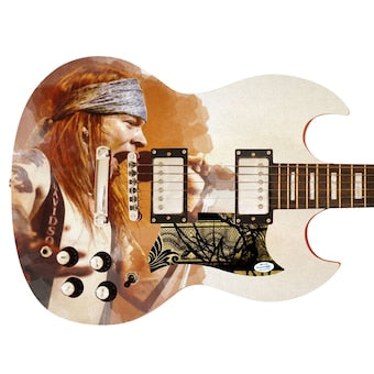 Axl Rose Autographed Signed Custom Graphics Photo Guitar ACOA