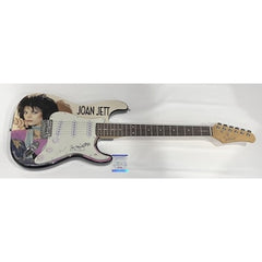 Joan Jett Signed Custom Electric Guitar Blackhearts The Runaways Psa Coa