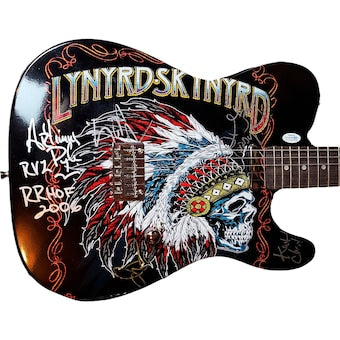 Lynyrd Skynyrd Autographed Signed Custom Graphics Guitar AFTAL UACC ACOA