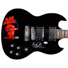 Black Sabbath Autographed 1/1 Custom Graphics Photo Guitar BAS Witness BAS