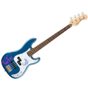 Pink Floyd Roger Waters Autographed Blue Fender Precision Bass Guitar ACOA