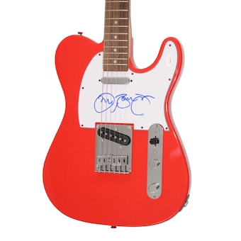 Jon Bon Jovi Signed Autograph Red Fender Telecaster Guitar Slippery When Wet JSA