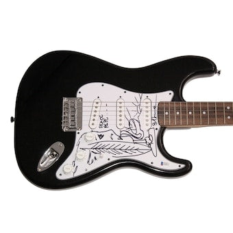 Stefan Lessard Signed Autograph Fender Guitar with Sketch Dave Matthews Band BAS