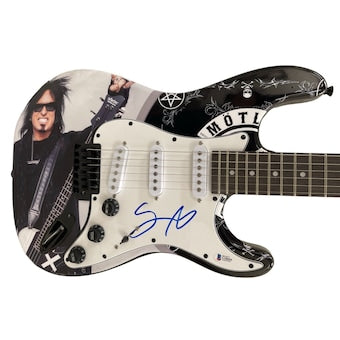 Nikki Sixx Signed Full Size Electric Custom Guitar Motley Crue Autograph Beckett